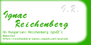 ignac reichenberg business card